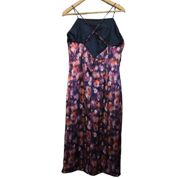 NWT Jason Wu Floral Satin Midi Dress - Picture 2 of 7